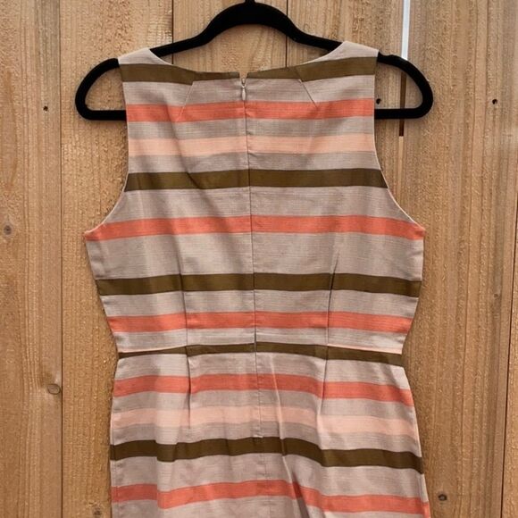 Take 50% OFF- BB Dakota Baige Striped Mini Dress, Size-6 - Picture 11 of 12